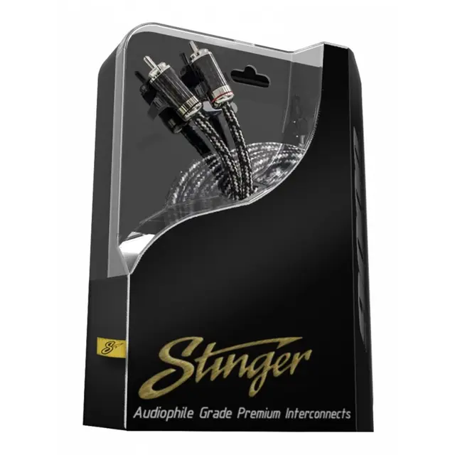 Stinger 9000 Serien 2-kanals RCA 3,5 Meter, Ultra OFC Rhodium platert RCA 