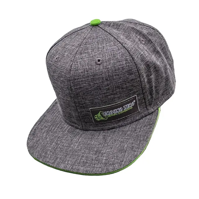 Ground Zero Cap med GZ-logo Grå med grønne detaljer 