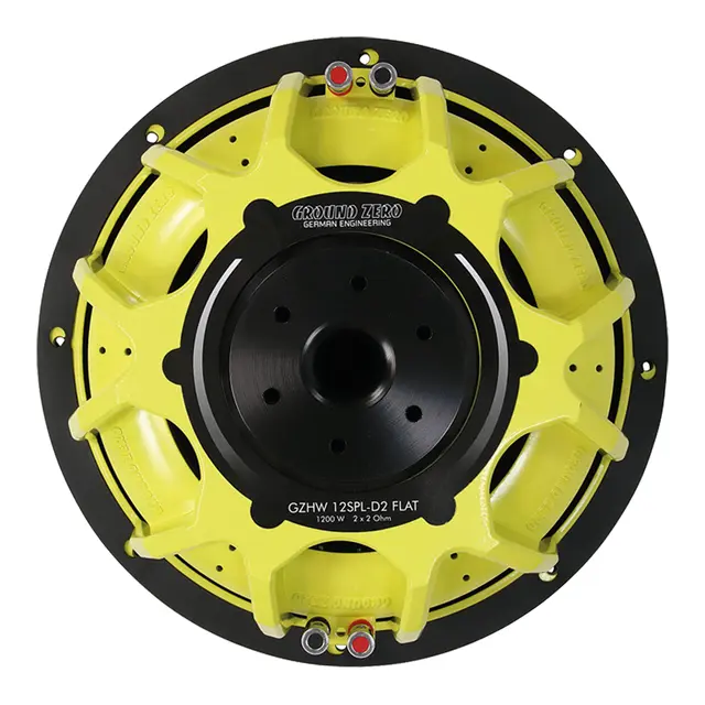 Ground Zero GZHW 12-D2 FLAT 12"subwoofer Slim, 700W RMS, 2x2 Ohm, KLIPPEL 