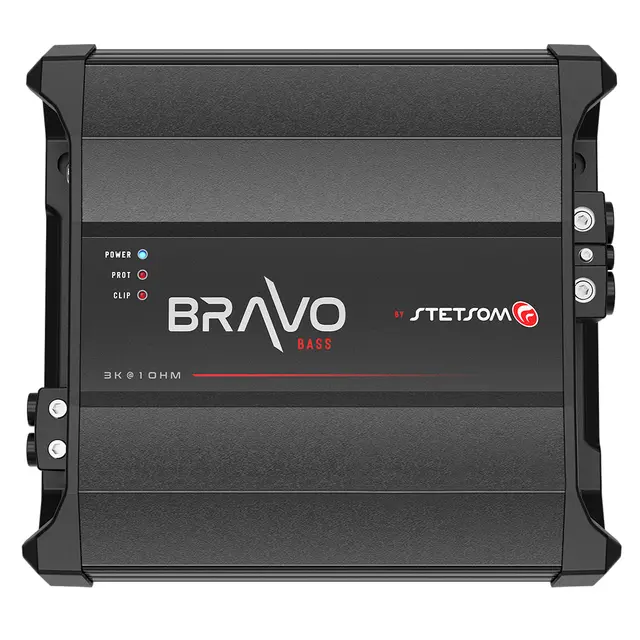 Stetsom BRAVO BASS 3K monoforsterker 3000W RMS, 1 Ohm, SPL, Kl.D 