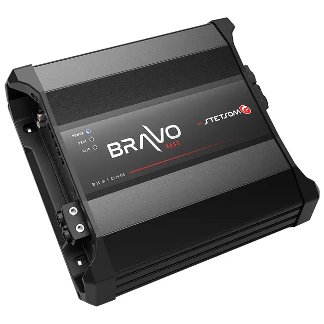 Stetsom BRAVO BASS 3K monoforsterker 3000W RMS, 1 Ohm, SPL, Kl.D 