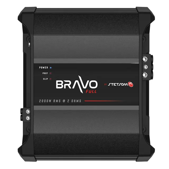 Stetsom BRAVO FULL 2000 monoforsterker 2000W RMS, 2 Ohm, SPL, Kl.D 