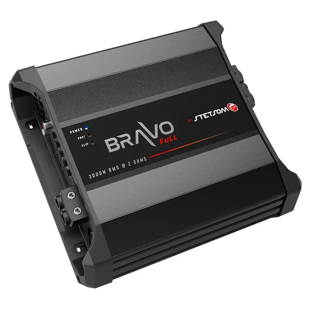 Stetsom BRAVO FULL 3000 monoforsterker 3000W RMS, 2 Ohm, SPL, Kl.D 