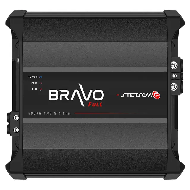 Stetsom BRAVO FULL 3000 monoforsterker 3000W RMS, 1 Ohm, SPL, Kl.D 