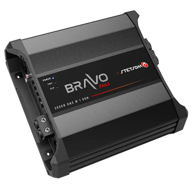 Stetsom BRAVO FULL 3000 monoforsterker 3000W RMS, 1 Ohm, SPL, Kl.D 