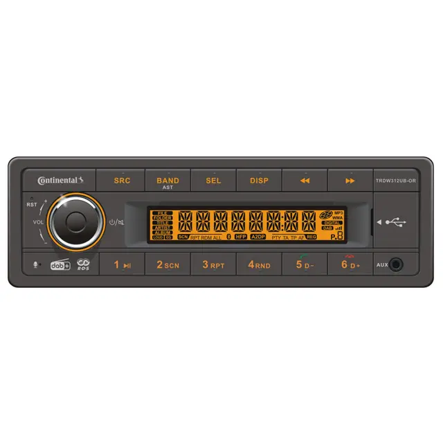 Continental TRDW312UB–OR 12 Volt, BT, DAB+, AUX, USB, shortbody 