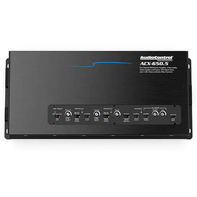 AudioControl ACX-650.5 5-kanalforsterker 4x75W + 350W RMS, 2 Ohm, IPX6 