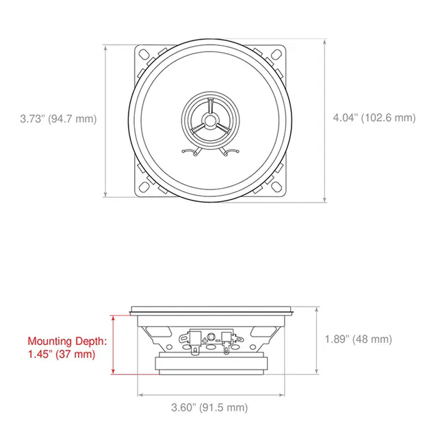 RetroSound fulltone 4" 4", 25W RMS, 50W Maks 