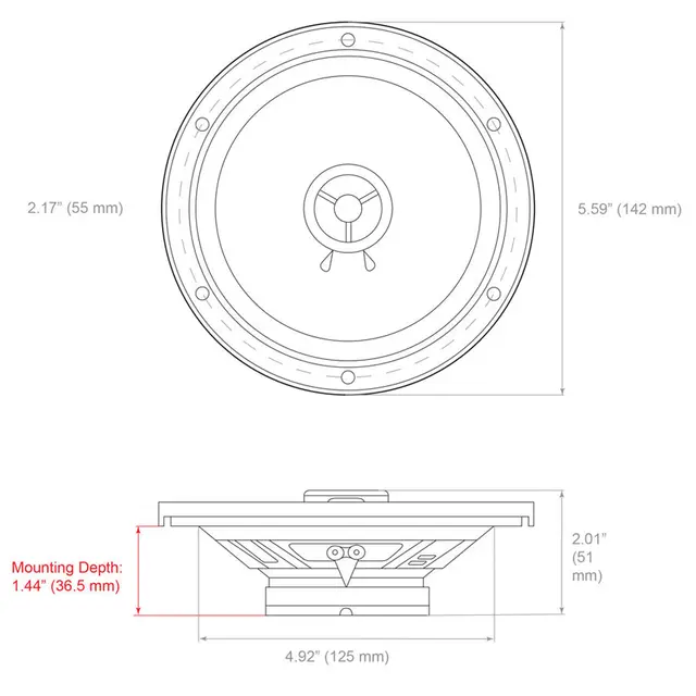RetroSound fulltone 6,5" 6.5", 25W RMS, 50W Maks 