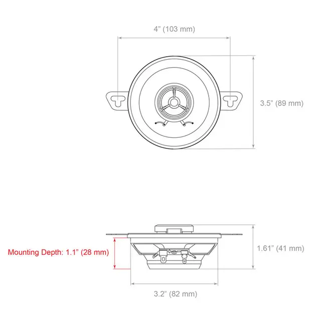 RetroSound Premium fulltone 3,5" 3,5", 25W RMS, 50W Maks, Neodymium 