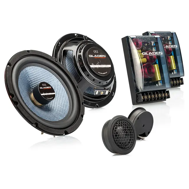 Gladen SQX 165 SLIM 6,5" komponentsett 6.5", 90W RMS, SQX-serien, Slim 