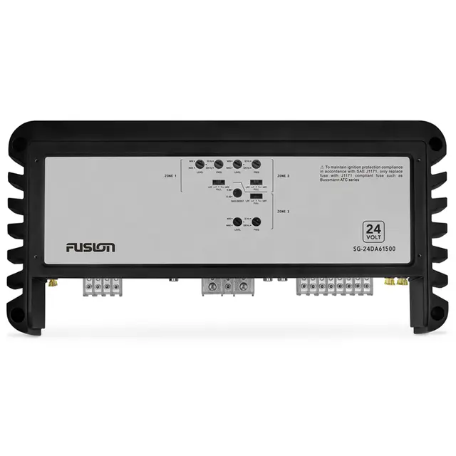 Fusion Signature SG-24DA61500 forsterker Marine, 6x100W RMS, 24 Volt 