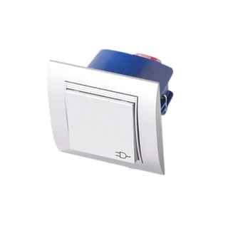 DEFA PlugIn vegguttak, Hvit Innfelt 230V uttak, 16A