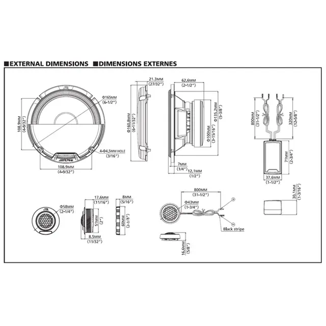 Alpine R2-S65C komponentsett 6,5", 100W RMS, R-serie 