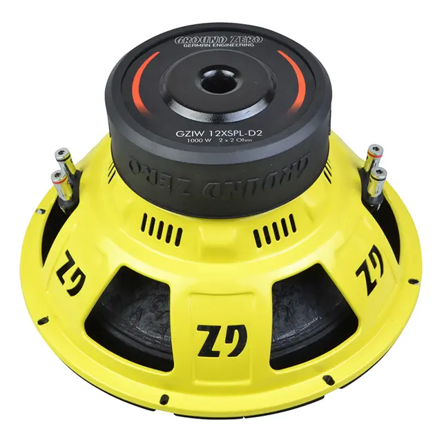 Ground Zero GZIW 12XSPL-D2 12" subwoofer 1000W SPL, 2x2 Ohm, KLIPPEL 