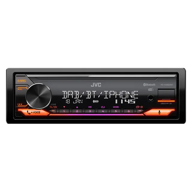 JVC KDX-482DBT DAB+,Bluetooth, USB, Aux, Shortbody 