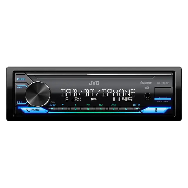 JVC KDX-482DBT DAB+,Bluetooth, USB, Aux, Shortbody 