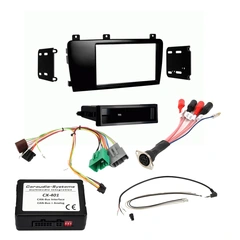 Komplett mont.sett for bilradio Volvo V70 05-07 m/multifunksjonsratt