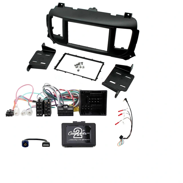Komplett mont.sett for bilradio Toyota ProAce 17-23 m/ryggesensorer 