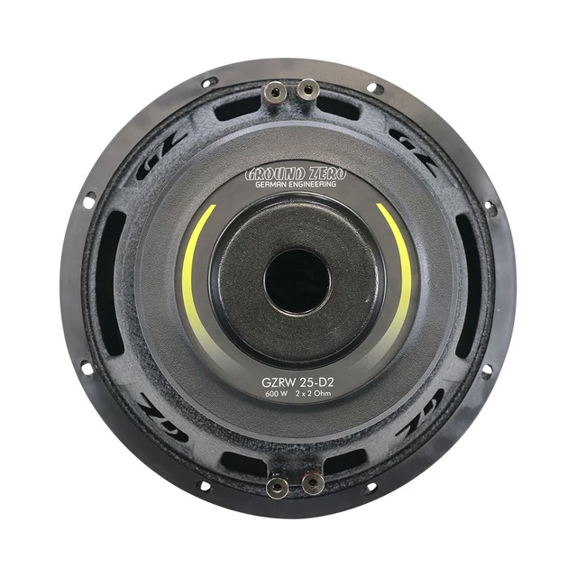 Ground Zero GZRW 25-D2 10" subwoofer 600W RMS, 2x2 Ohm, KLIPPEL 