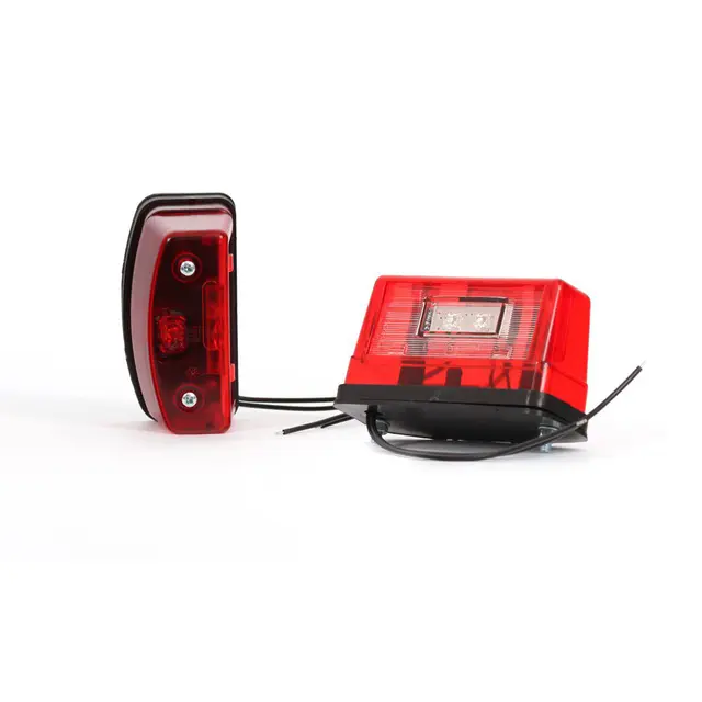 Strands skiltlys/posisjonslys rødt glass LED skiltlys/posisjonslys, pris per stk 