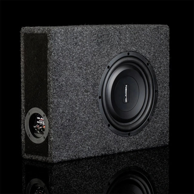 Gladen RSX 10 SLIM SB-CU Subwoofer 10" i lukket-slimkasse, 250W RMS, 4 Ohm 