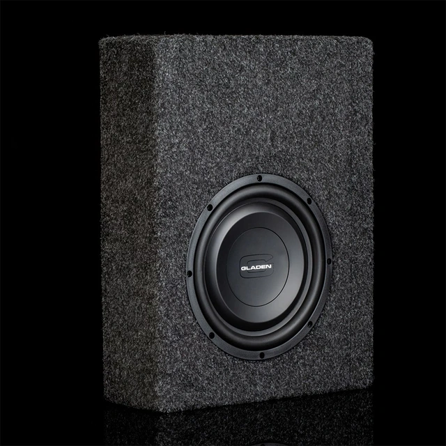 Gladen RSX 10 SLIM SB-CU Subwoofer 10" i lukket-slimkasse, 250W RMS, 4 Ohm 