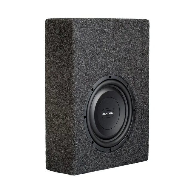 Gladen RSX 10 SLIM SB-CU Subwoofer 10" i lukket-slimkasse, 250W RMS, 4 Ohm 