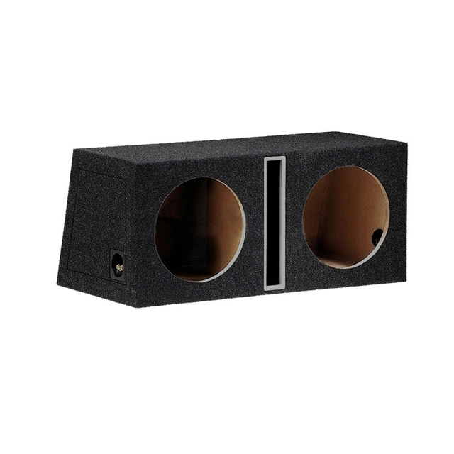 Dobbel basskasse for 12" elementer Portet kasse, 2x50 liter, koksgrå 