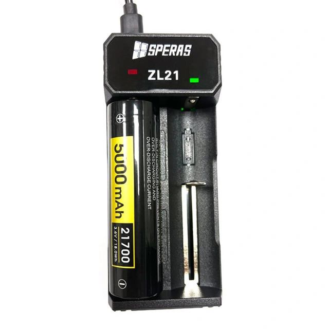 Speras ZL21 Batterilader Lader for to batteri 