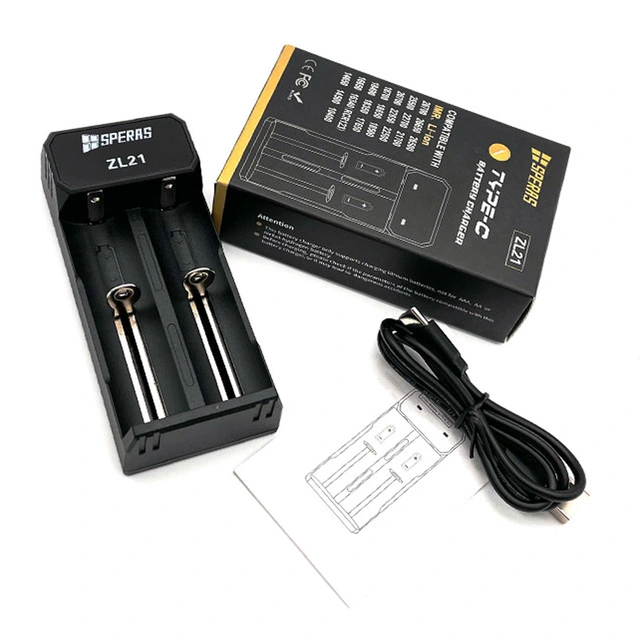 Speras ZL21 Batterilader Lader for to batteri 