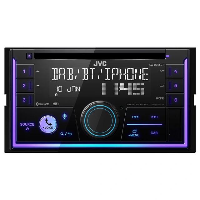 JVC KW-DB95BT CD, BT, DAB+, USB, Aux 