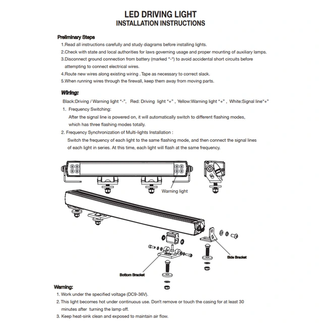BRT Slimline Pro 20 m/varsellys 9300 lumen, Fjernlys/varsellys 