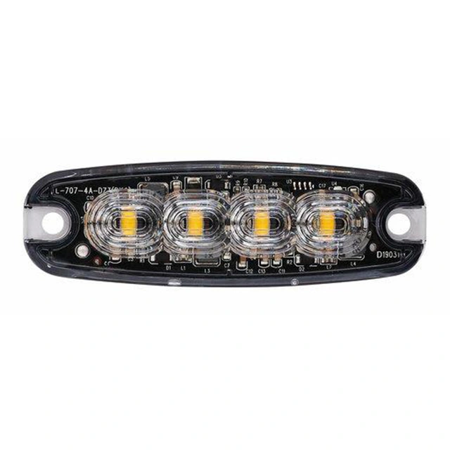VP 4 LED Ultra-Thin Blitz Oransje, 12/24V 