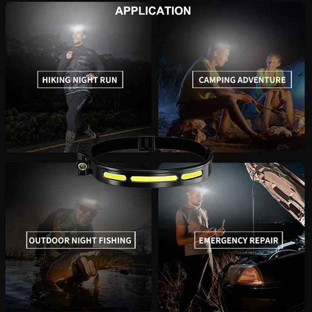 SPERAS B47L1 hodelykt 500 Lumen, 130 meter kastelengde 