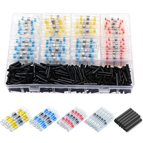 Sett med skjøtestykker for kabel Integrert loddetinn og krympestrømpe