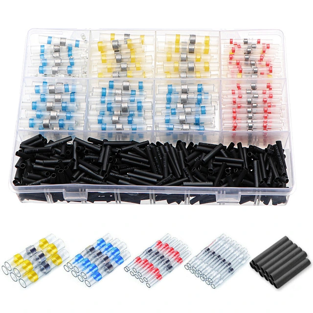 Sett med skjøtestykker for kabel Integrert loddetinn og krympestrømpe 