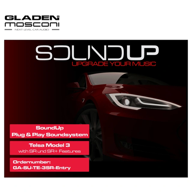 Gladen SoundUP GA-SU-TE-3SR-ENTRY Tesla Model 3 SR/SR+. Standard lydpakke 