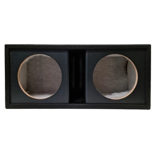 Dobbel basskasse for 12" elementer Portet kasse, 80 liter, sort