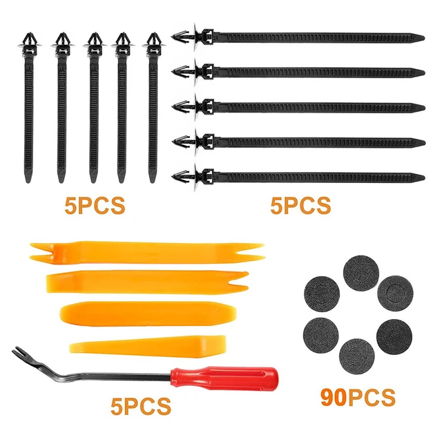 Sett med 925 klips for bilinteriør Interiørmonteringssett med verktøy 