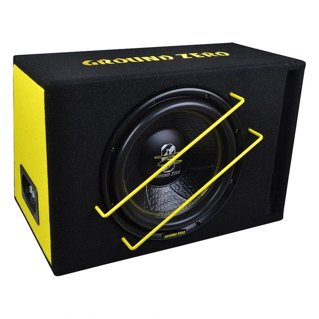 Ground Zero GZIB 12SPL basskasse 12" i kasse, 1000W SPL, 2x2 Ohm 