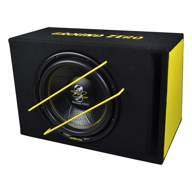 Ground Zero GZIB 12SPL basskasse 12" i kasse, 1000W SPL, 2x2 Ohm 