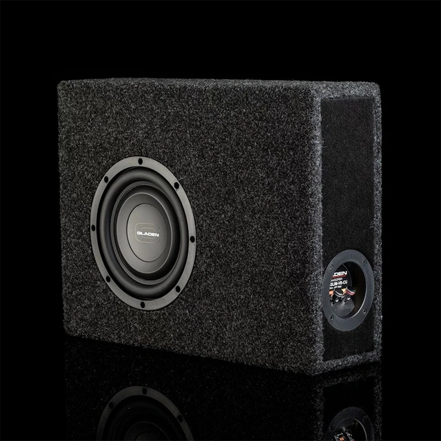 Gladen RSX 08 SLIM VB-CU Subwoofer 8" i portet-slimkasse, 225W RMS, 4 Ohm 