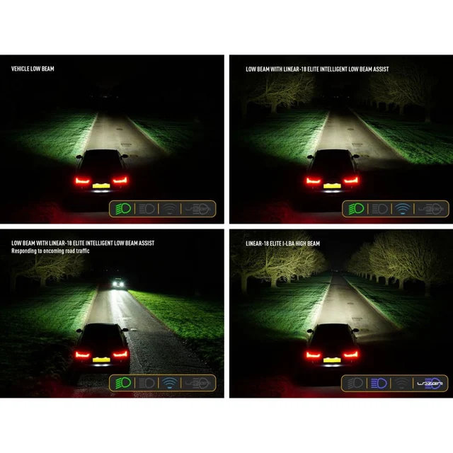 Lazer Linear 18 Elite m/Low Beam Assist LED, 18.000 Lumen, Kombo, 1043 meter 