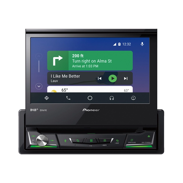 Pioneer AVH-Z7200DAB Flip-ut, DAB+, BT, 3 linje ut, Carplay++ 