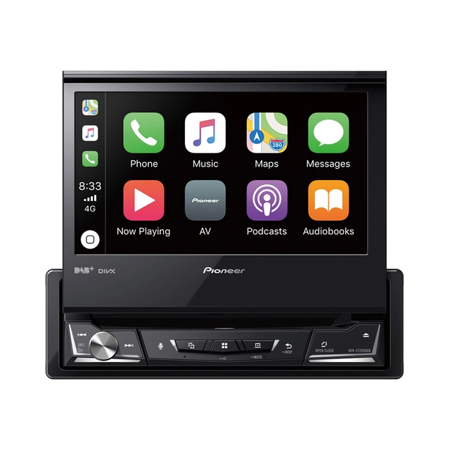 Pioneer AVH-Z7200DAB Flip-ut, DAB+, BT, 3 linje ut, Carplay++ 