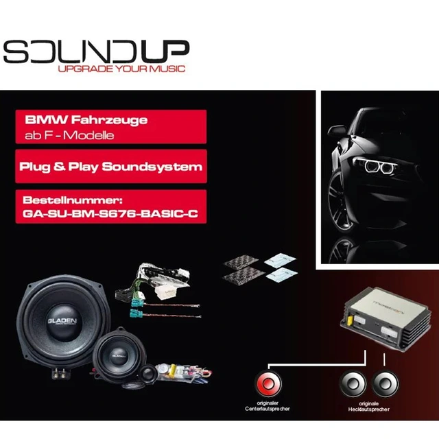 Gladen SoundUP GA-SU-BM-S676-BASIC-C BMW S676 Hifi med høyttalerbytte 