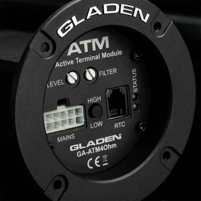 Gladen ATM 4 monoforsterker Terminalforsterker, 200W RMS i 4 Ohm 