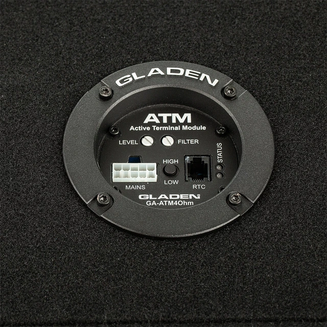 Gladen ATM 4 monoforsterker Terminalforsterker, 200W RMS i 4 Ohm 