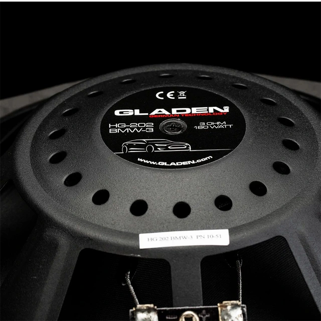 GLADEN SLIM BMW 202 subwoofere Tilpasset BMW, Pris per par 